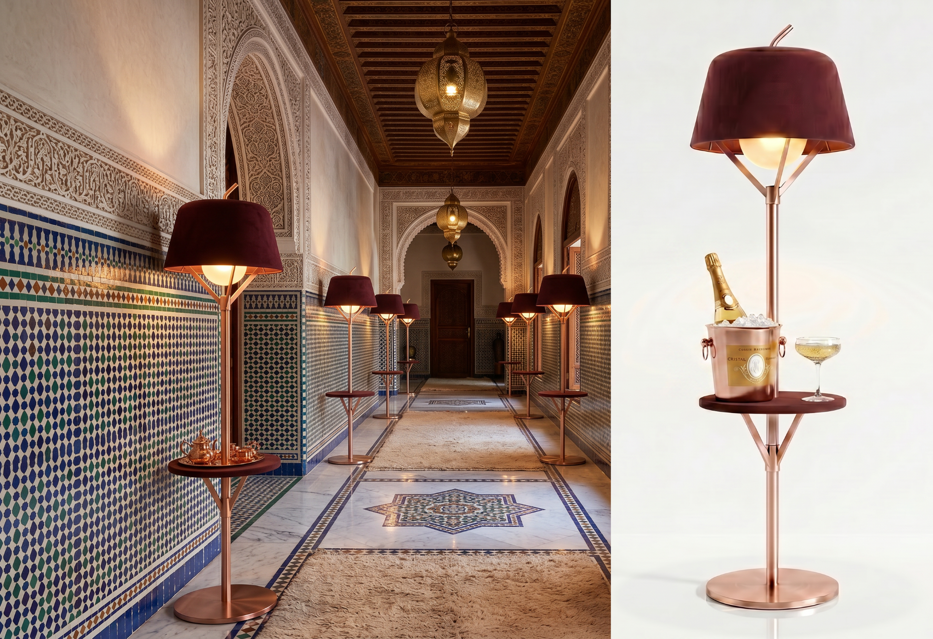 Lampe sur pied Idaat Fès Stéphane Mathieu design